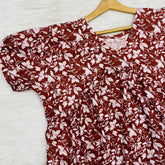 Feeding Frock Alia Cut, Free Size, Ankle Length, Tie-Up, Puff Sleeve Sleepwear in Softest Cotton Fabric (Bra Size 34"-38" | 50”-52″ length)